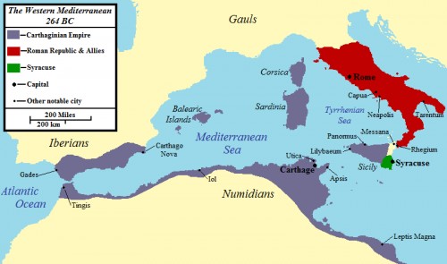 Map of the Punic Wars